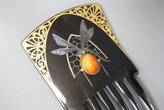 A simulated tortoiseshell ‘dragonfly’ hair ornament